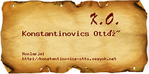 Konstantinovics Ottó névjegykártya