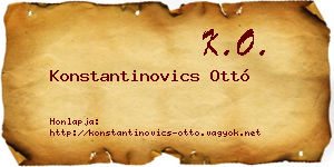 Konstantinovics Ottó névjegykártya