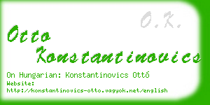 otto konstantinovics business card